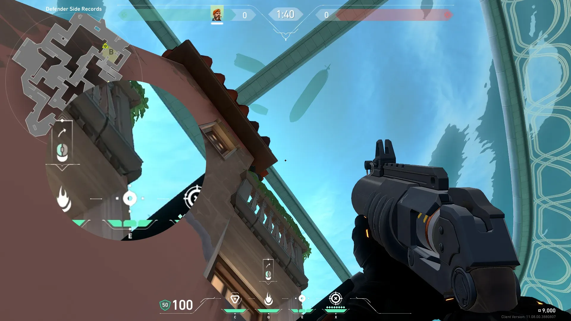 Brimstone Incendiary on Pearl Defense Site B — step 2 of 3: Aim — line up the shot