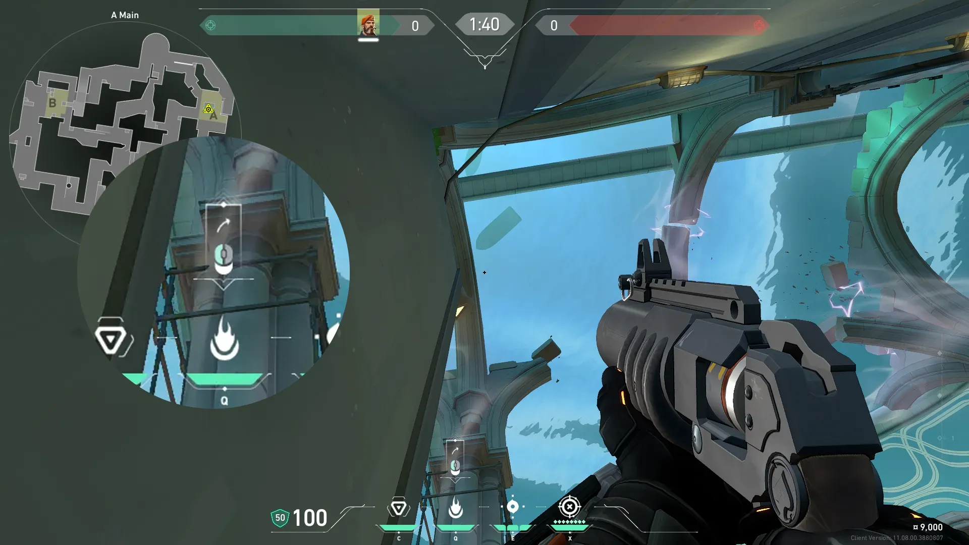 Brimstone Incendiary on Pearl Attack Site A — step 2 of 3: Aim — line up the shot