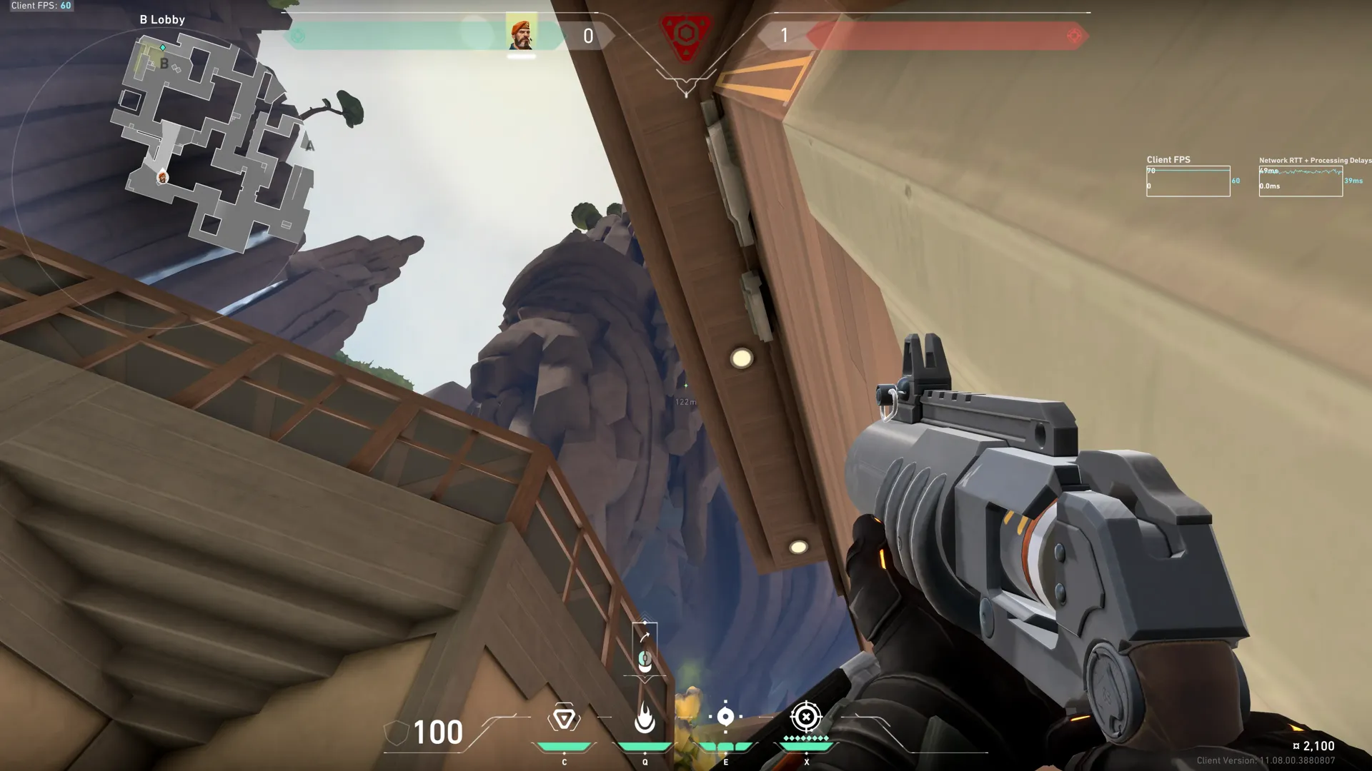 Brimstone Incendiary on Abyss Attack Site B — step 2 of 3: Aim — line up the shot