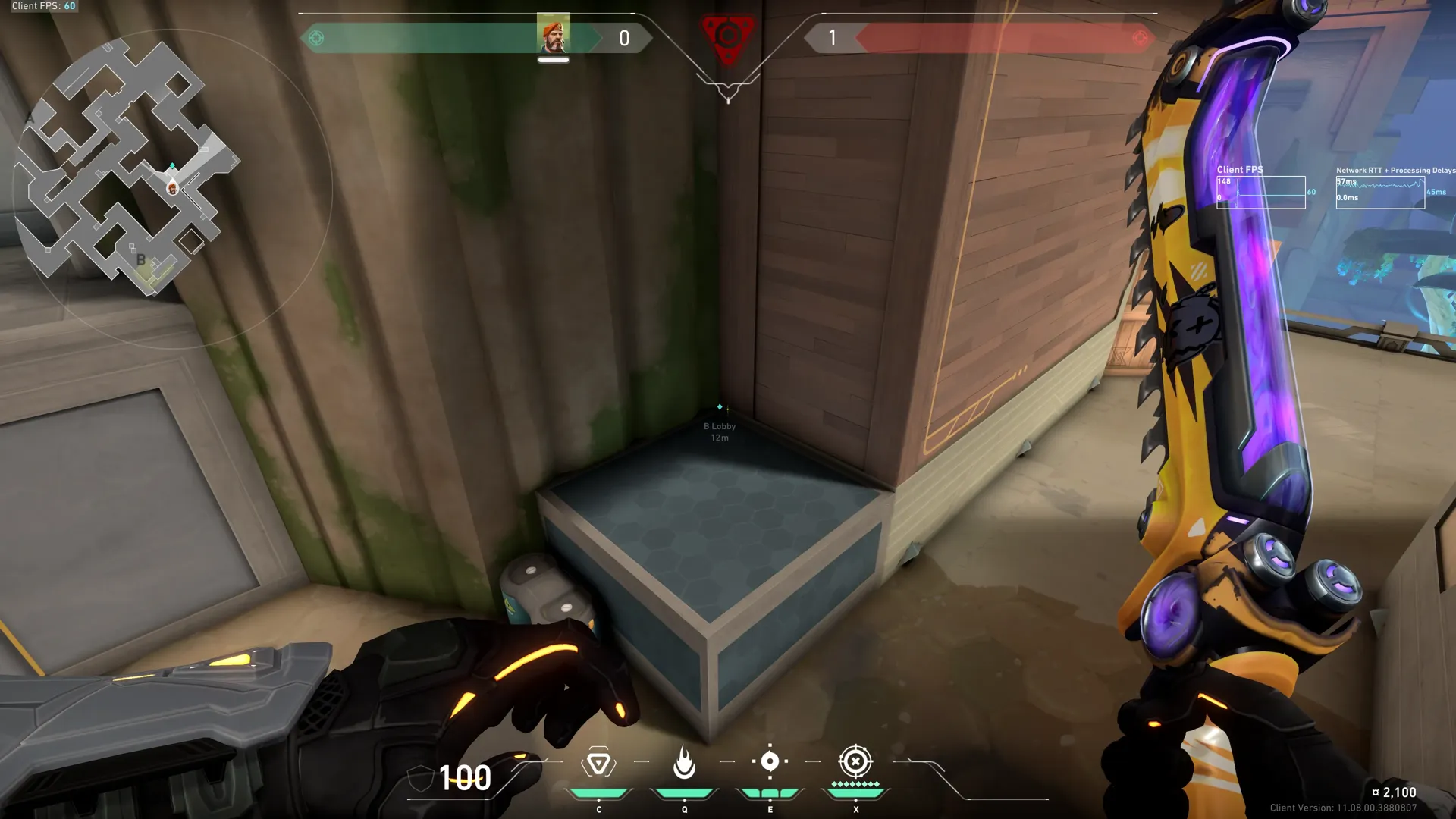 Brimstone Incendiary on Abyss Attack Site B — step 1 of 3: Position — where to stand