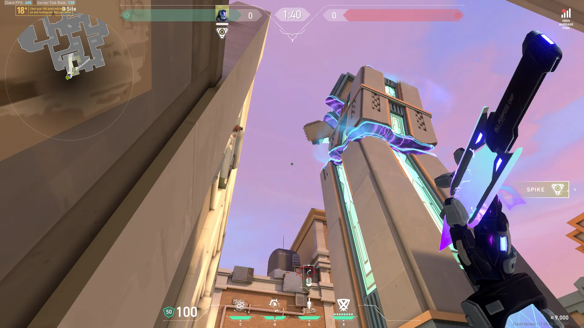 KAY/O Zero_Point on Sunset Defense Site A — step 2 of 3: Aim — line up the shot