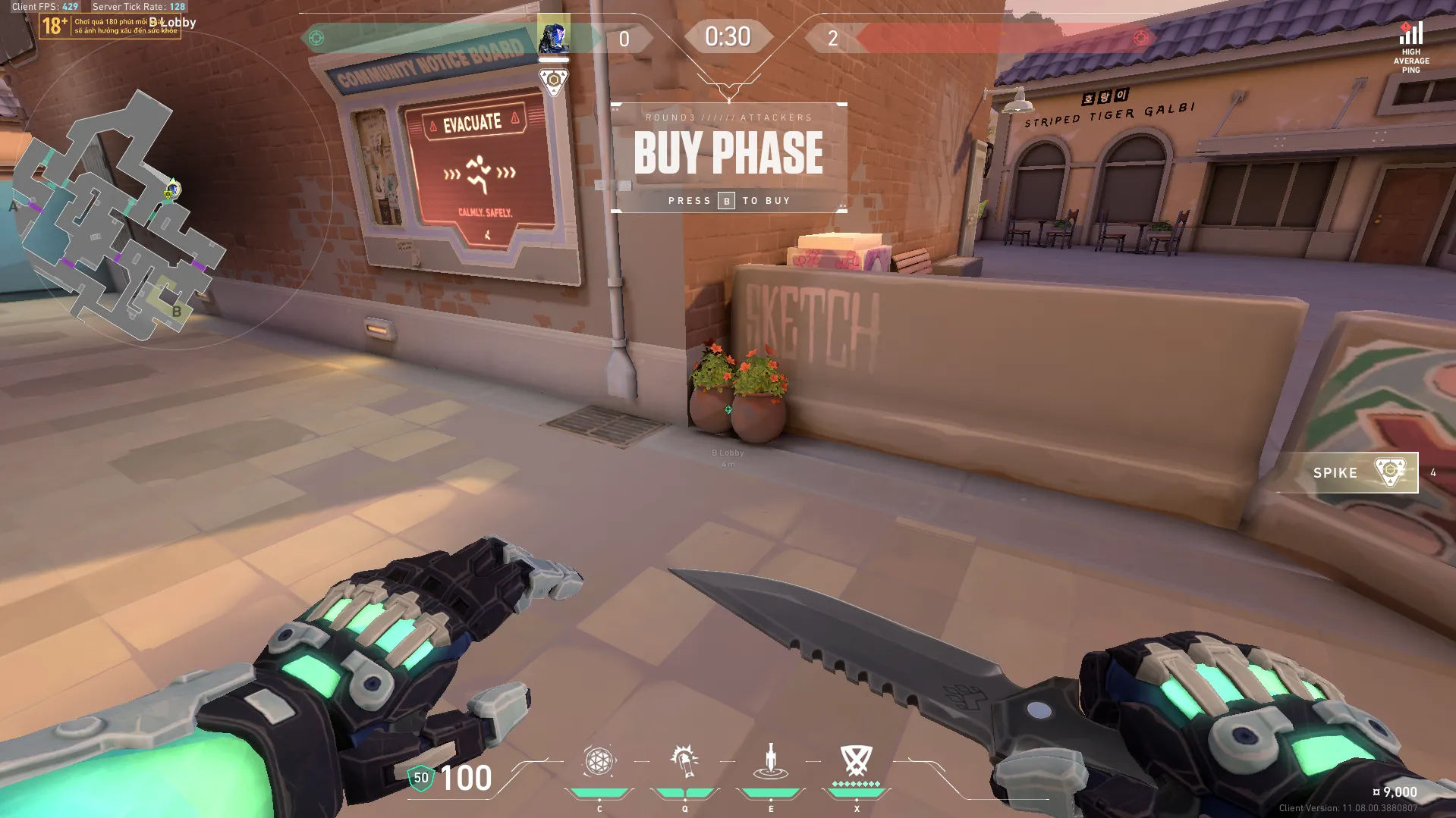 KAY/O Zero_Point on Sunset Attack Site A — step 1 of 3: Position — where to stand