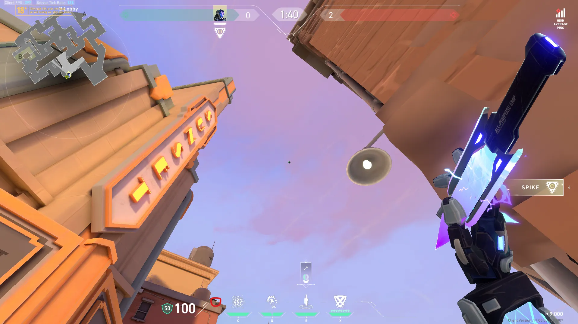 KAY/O Zero_Point on Sunset Attack Site A — step 2 of 3: Aim — line up the shot