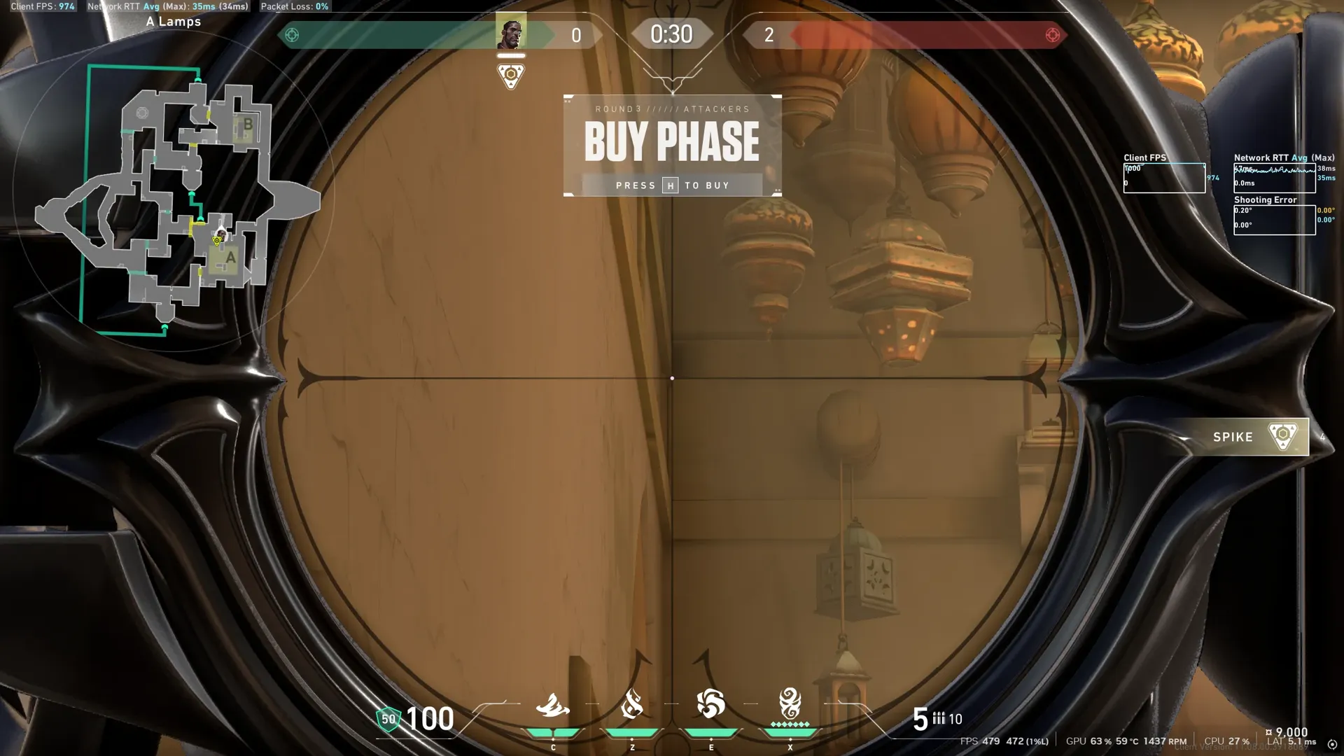 Veto Chokehold on Bind Defense Site A — step 2 of 3: Aim — line up the shot
