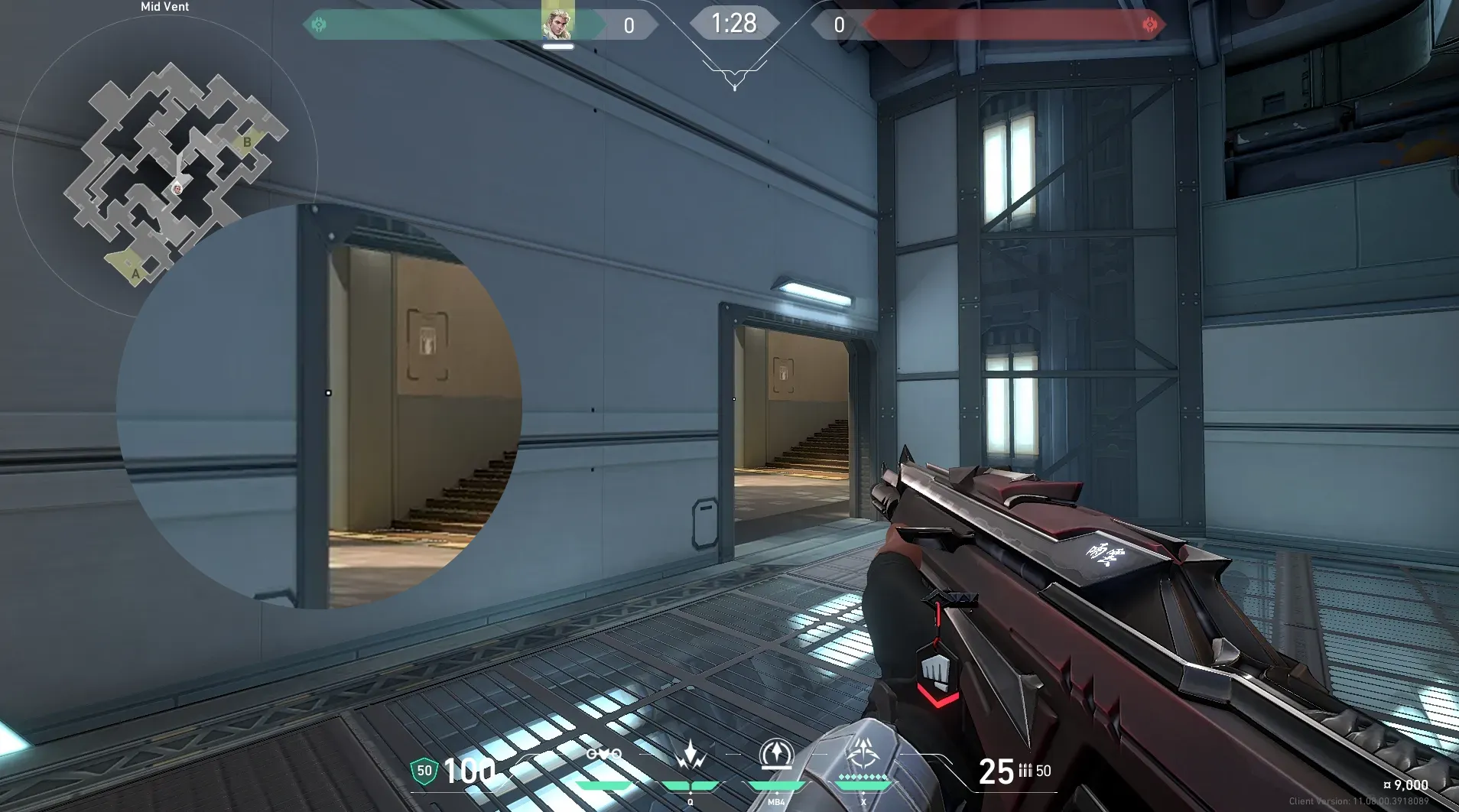 Sova Recon Bolt on Split Defense Mid — step 1 of 5: Position — where to stand