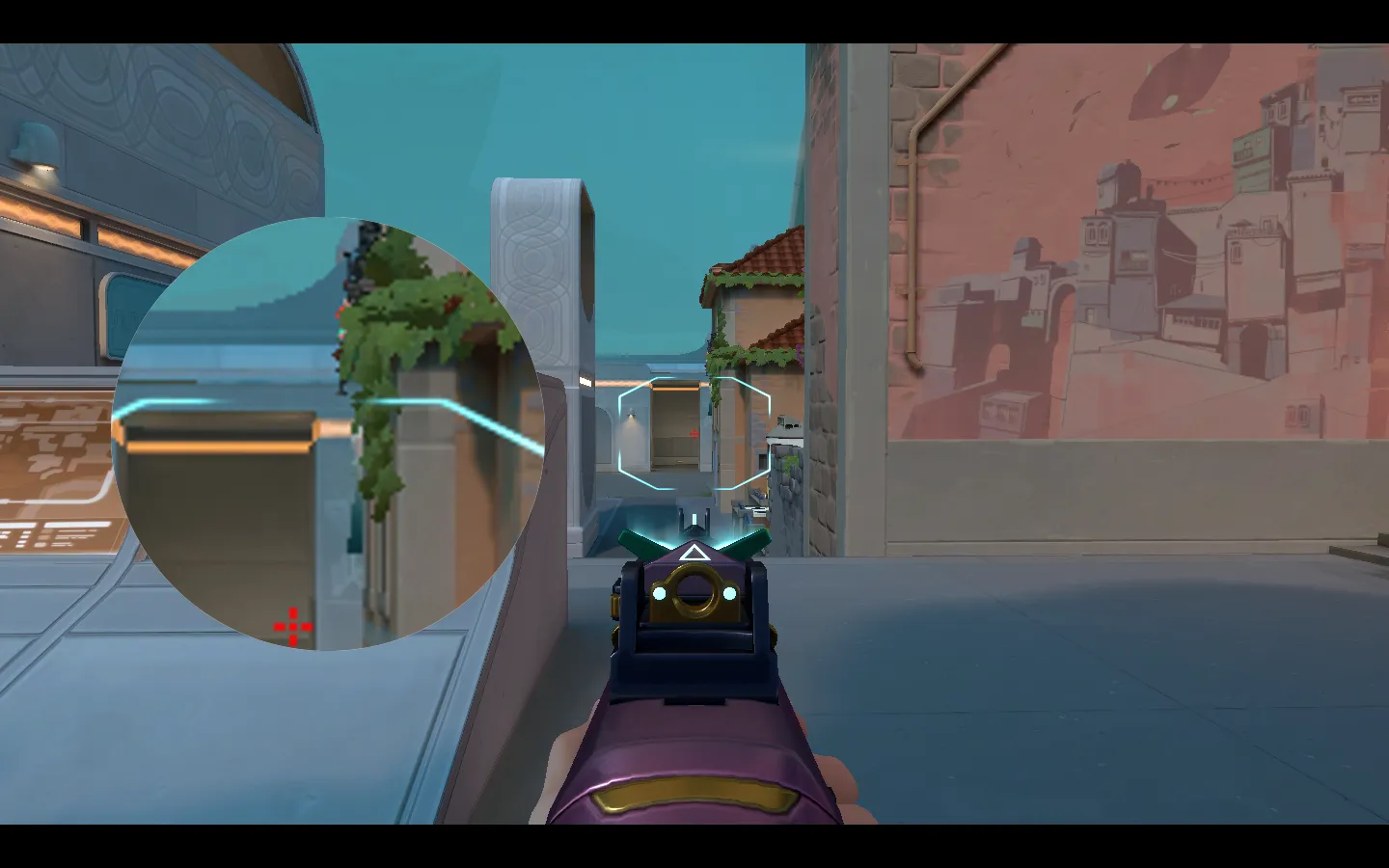 Sage Barrier Orb on Pearl Defense Site B — step 3 of 4: Aim — line up the shot