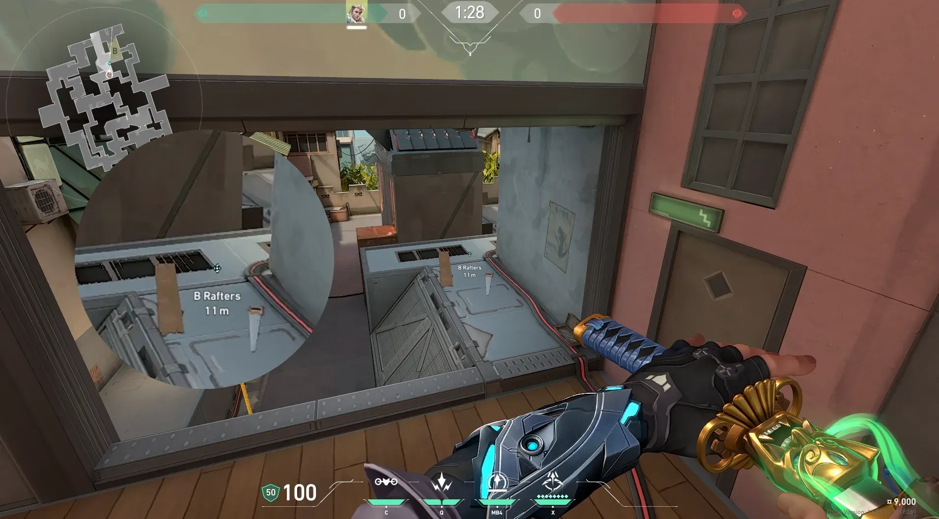 B Rafters to B Lobby #2 — Sova lineup on Split