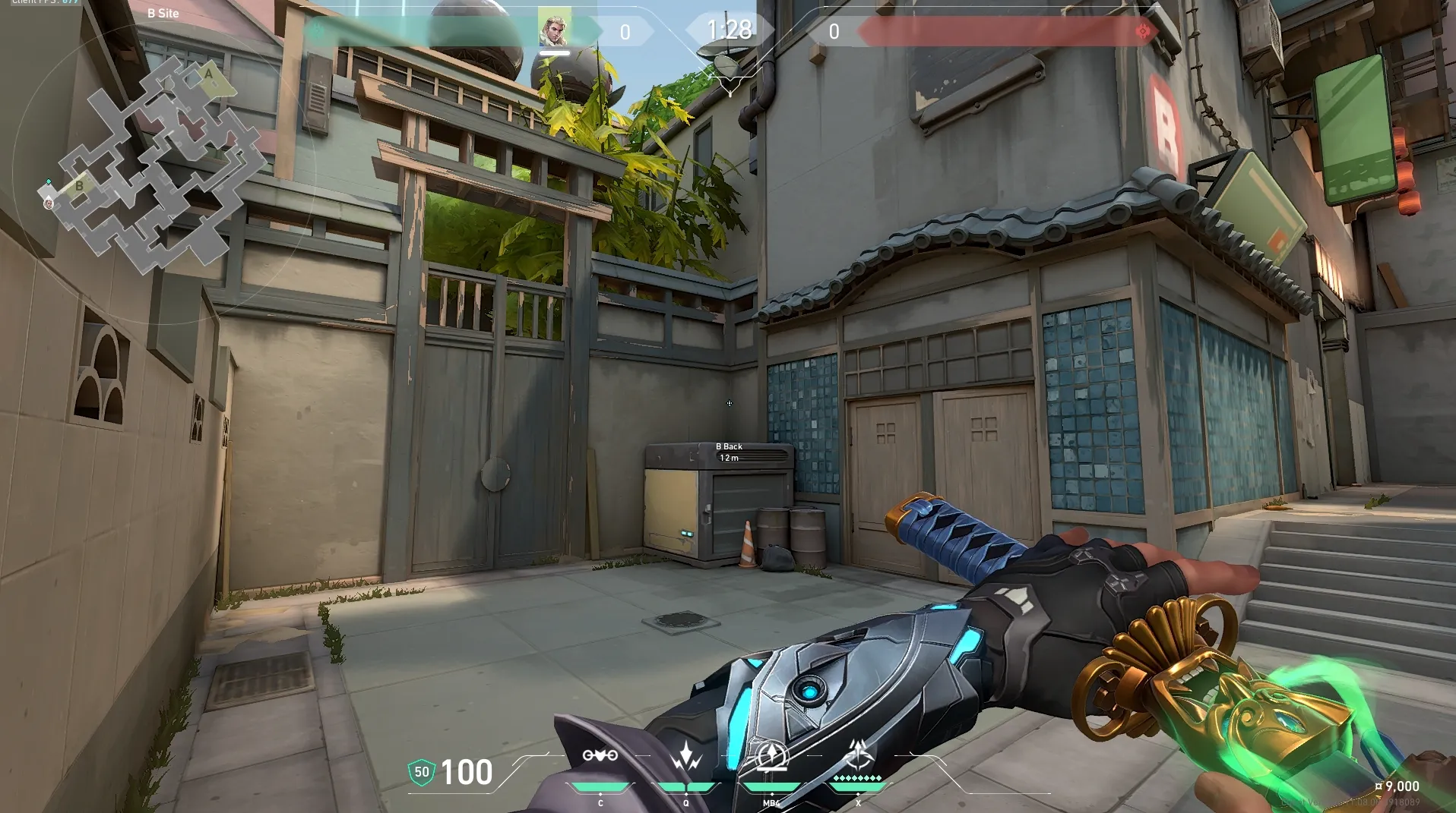 Sova Recon Bolt on Split Defense Mid — step 1 of 4: Position — where to stand