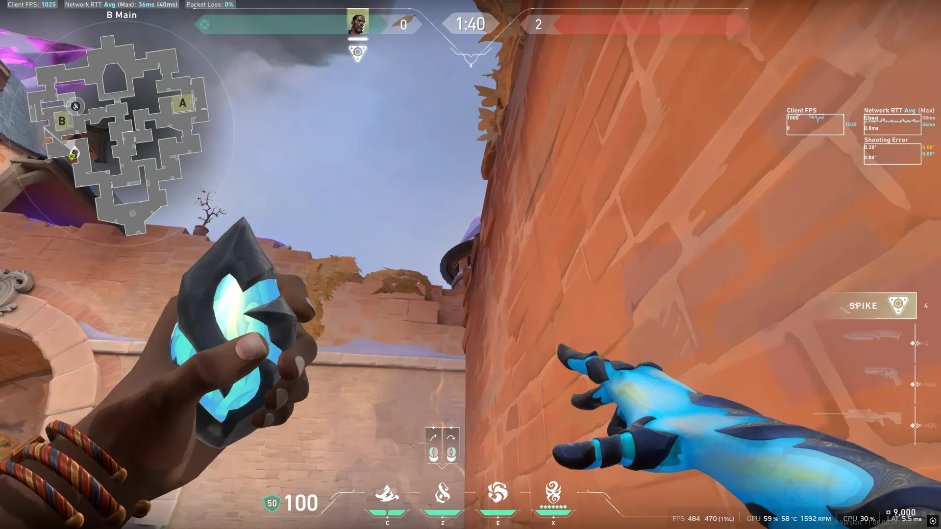 Veto Chokehold on Corrode Attack Site B — step 2 of 4: Aim — line up the shot