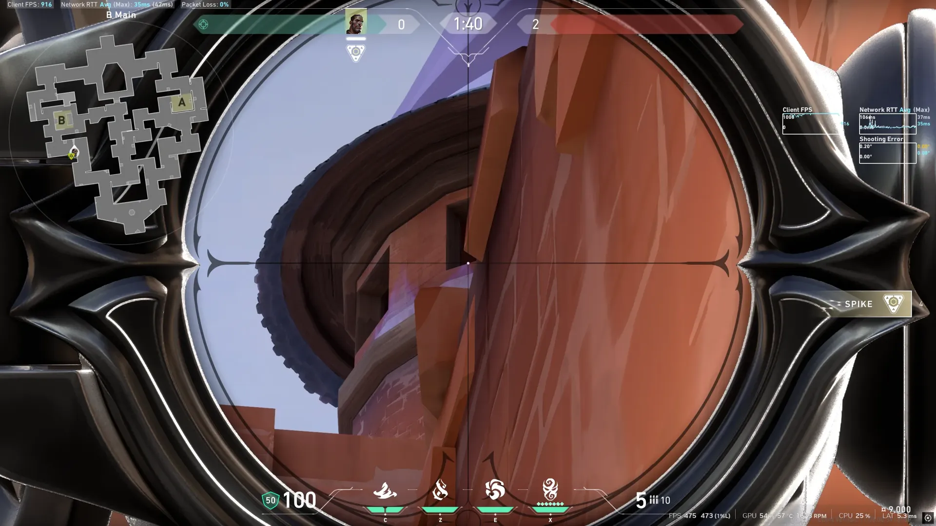 Veto Chokehold on Corrode Attack Site B — step 3 of 4: Aim — line up the shot