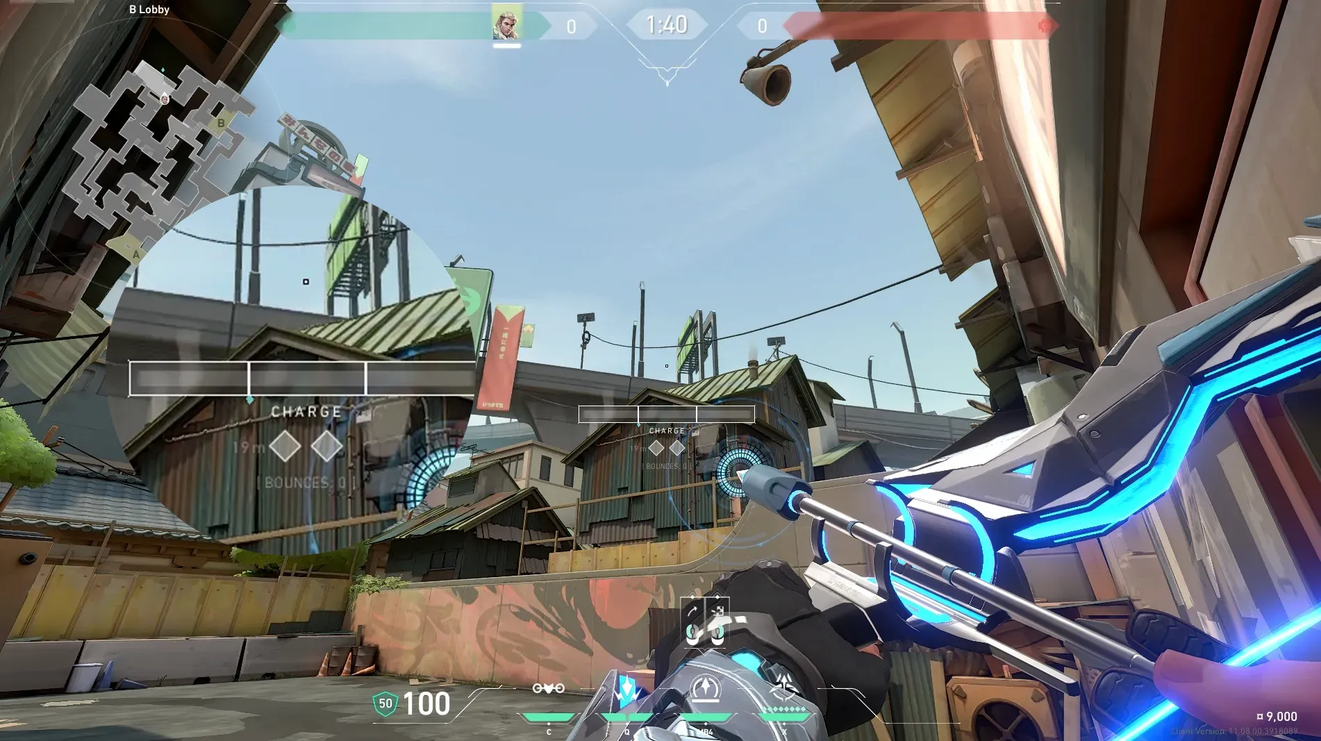 Sova Recon Bolt on Split Attack Site B — step 4 of 5: Aim — line up the shot