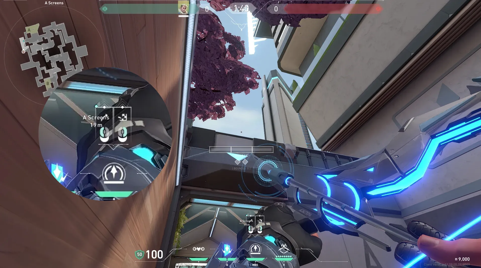 Sova Recon Bolt on Split Defense Site A — step 4 of 5: Aim — line up the shot