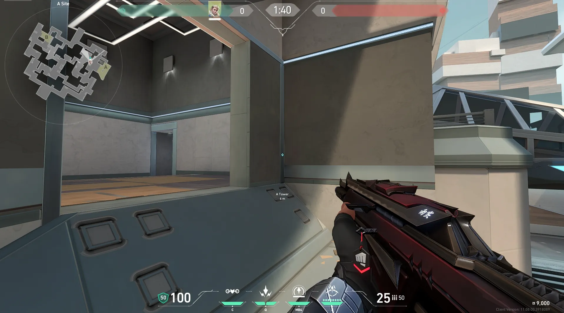 Sova Recon Bolt on Split Defense Mid — step 1 of 5: Position — where to stand