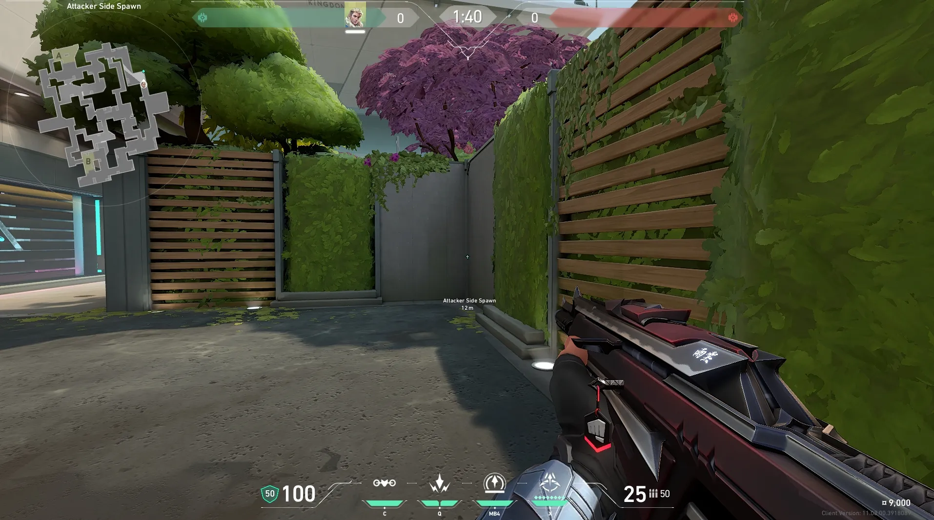 Sova Recon Bolt on Split Attack Site A — step 1 of 4: Position — where to stand