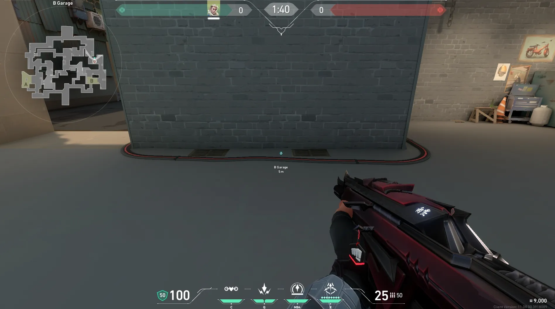 Sova Shock Bolt on Split Attack Site B — step 1 of 4: Position — where to stand