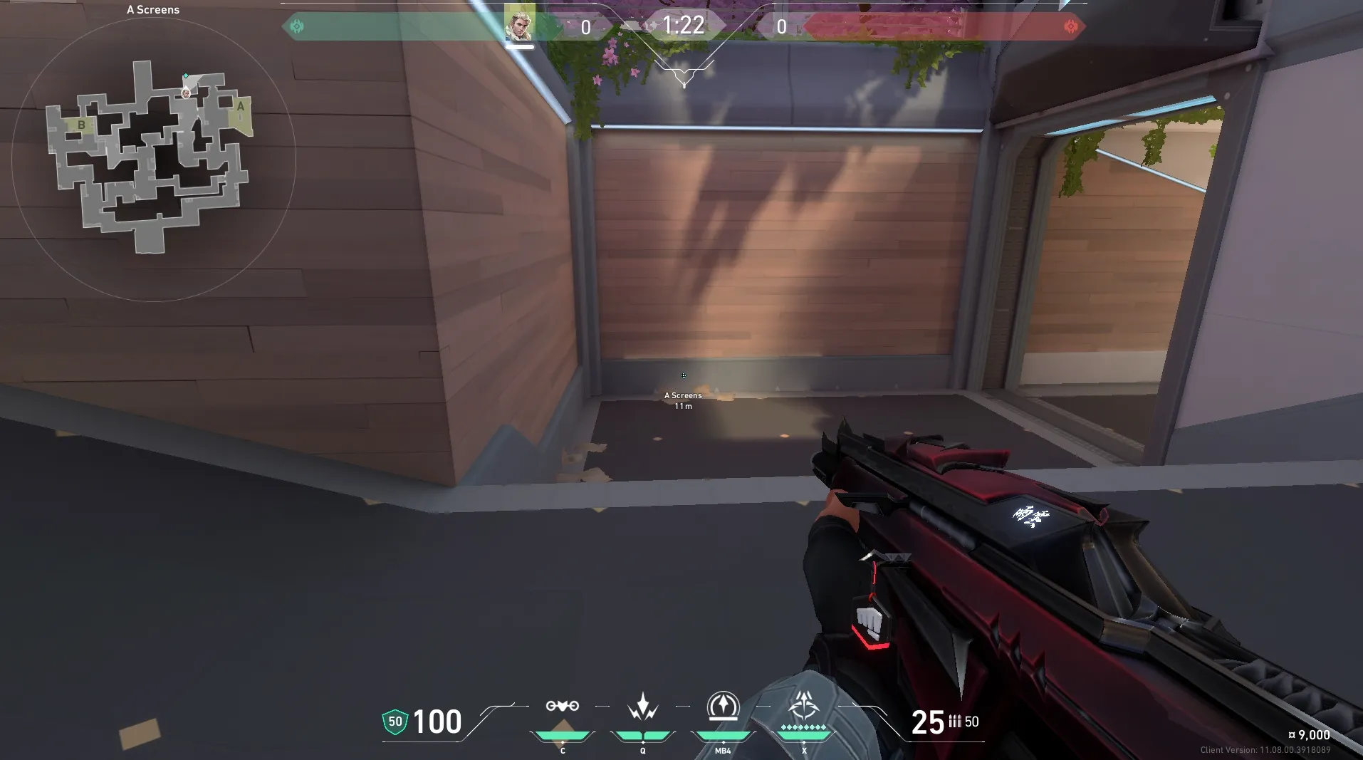 Sova Recon Bolt on Split Defense Site A — step 1 of 6: Position — where to stand