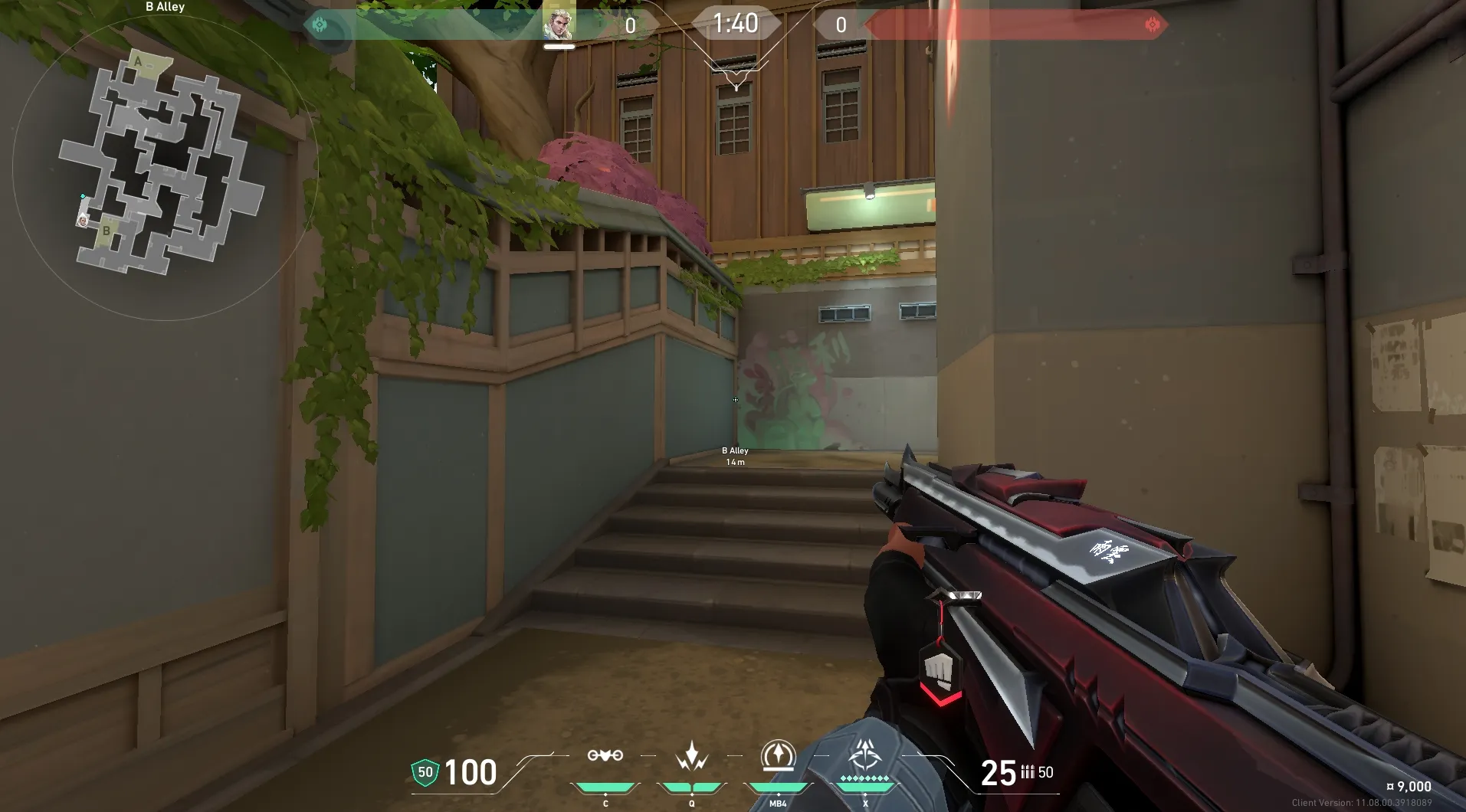 Sova Recon Bolt on Split Defense Site B — step 1 of 6: Position — where to stand