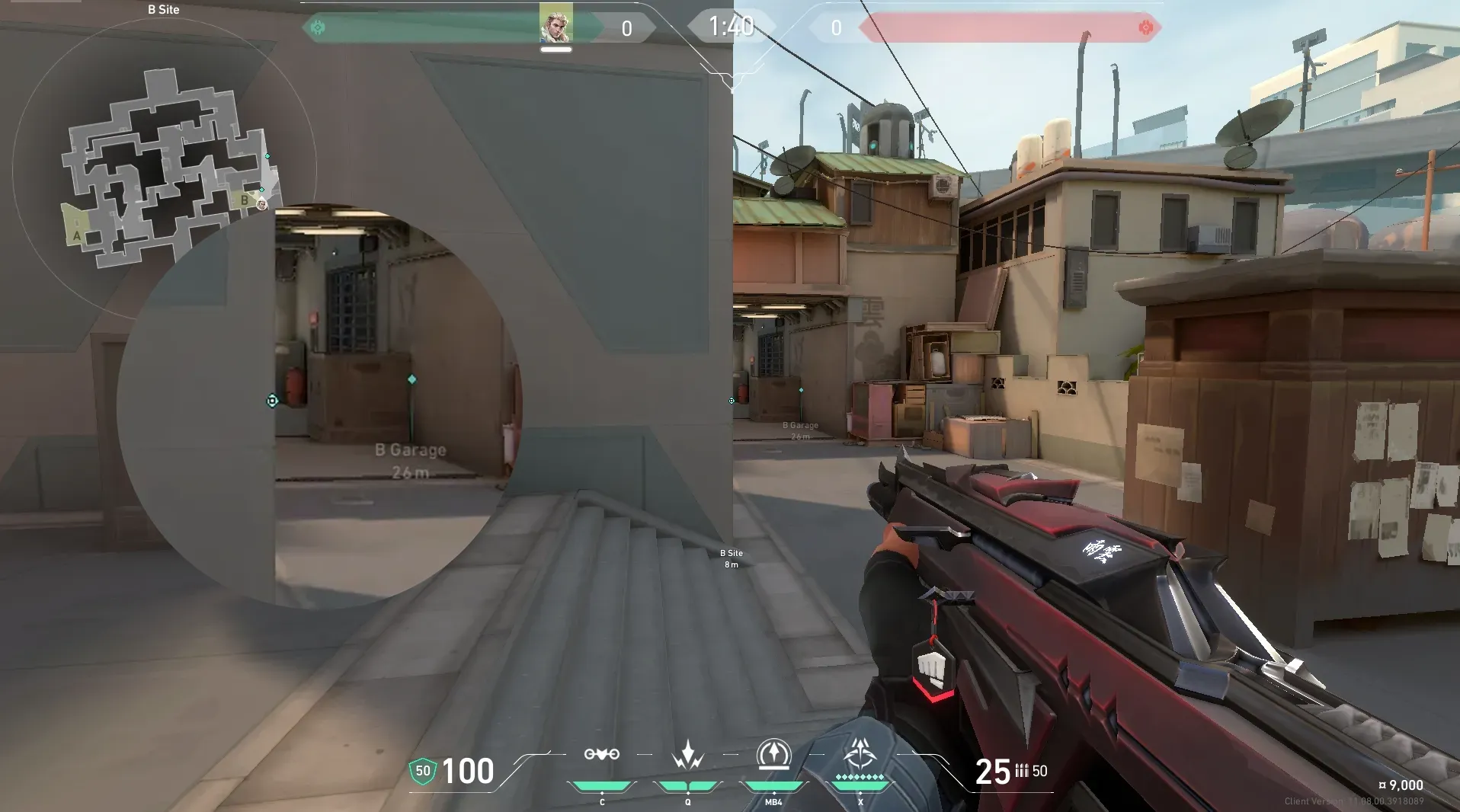 Sova Recon Bolt on Split Defense Mid — step 1 of 5: Position — where to stand