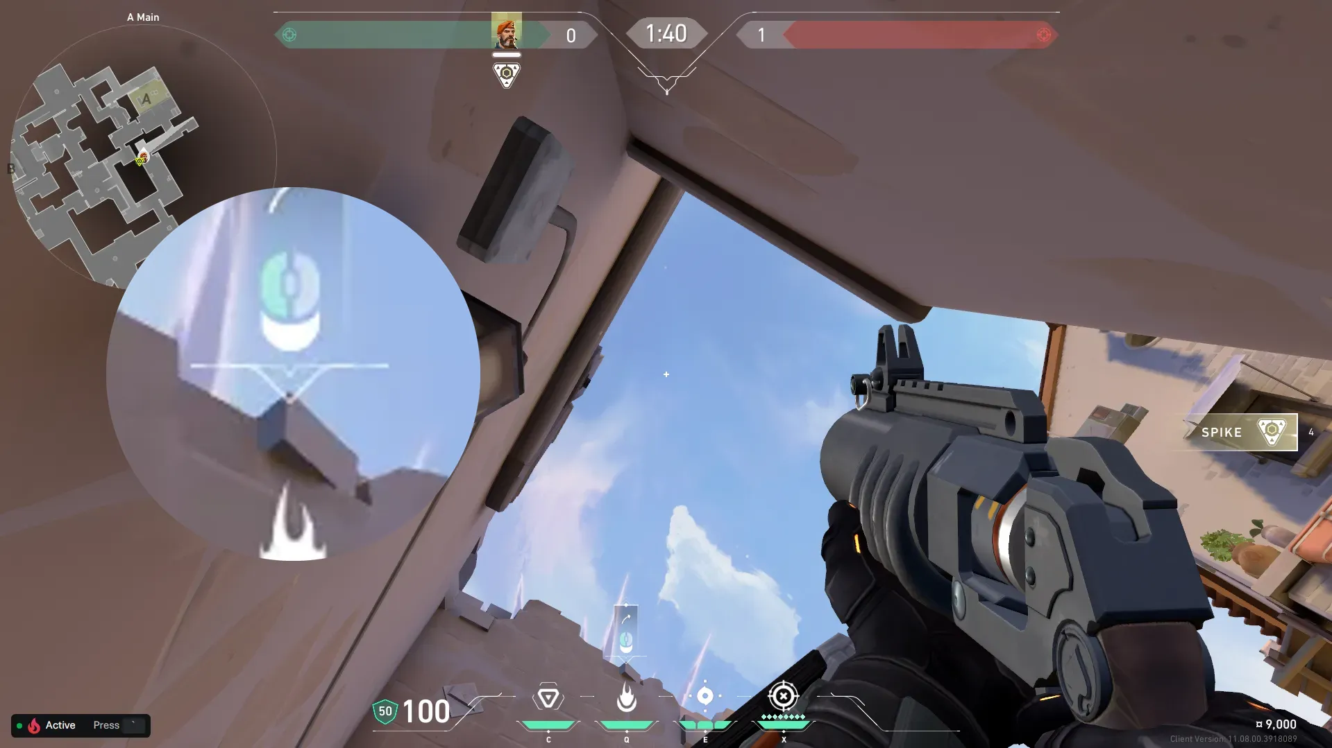 Brimstone Incendiary on Ascent Attack Site A — step 2 of 3: Aim — line up the shot