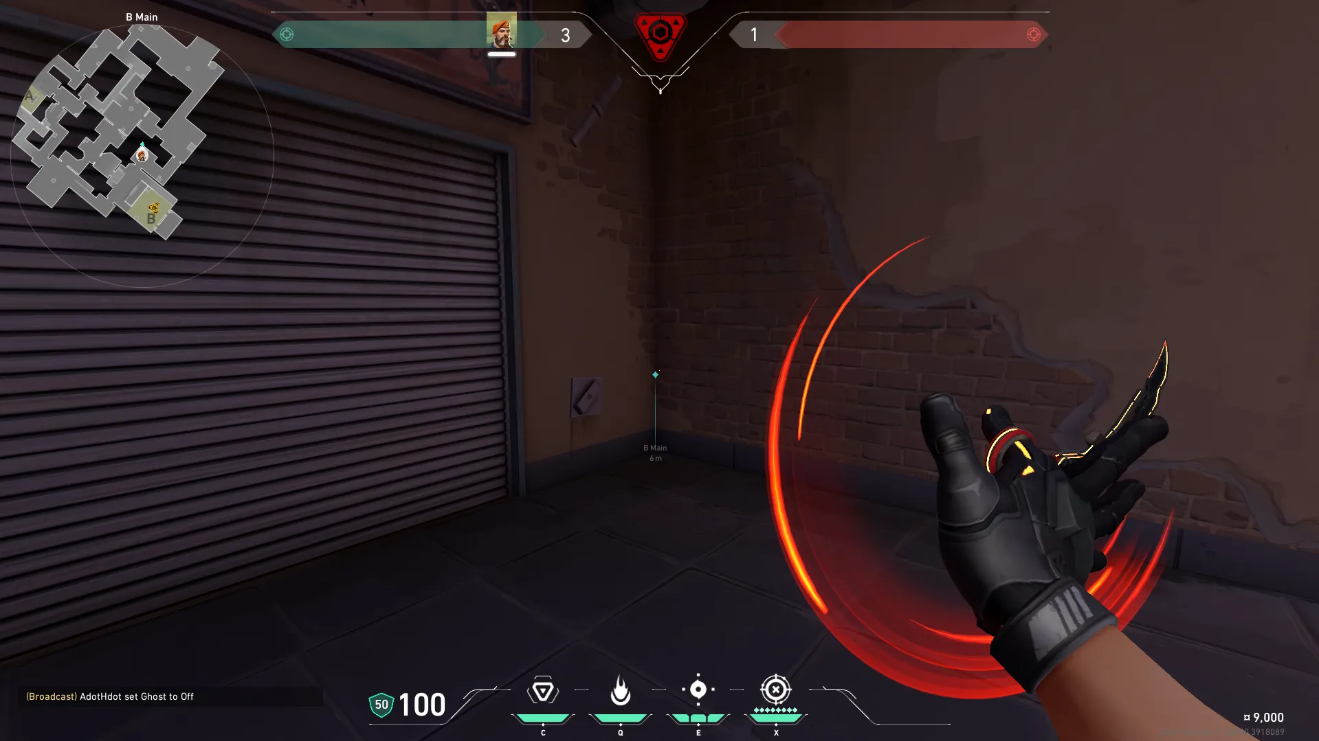 Brimstone Incendiary on Ascent Attack Site B — step 1 of 3: Position — where to stand