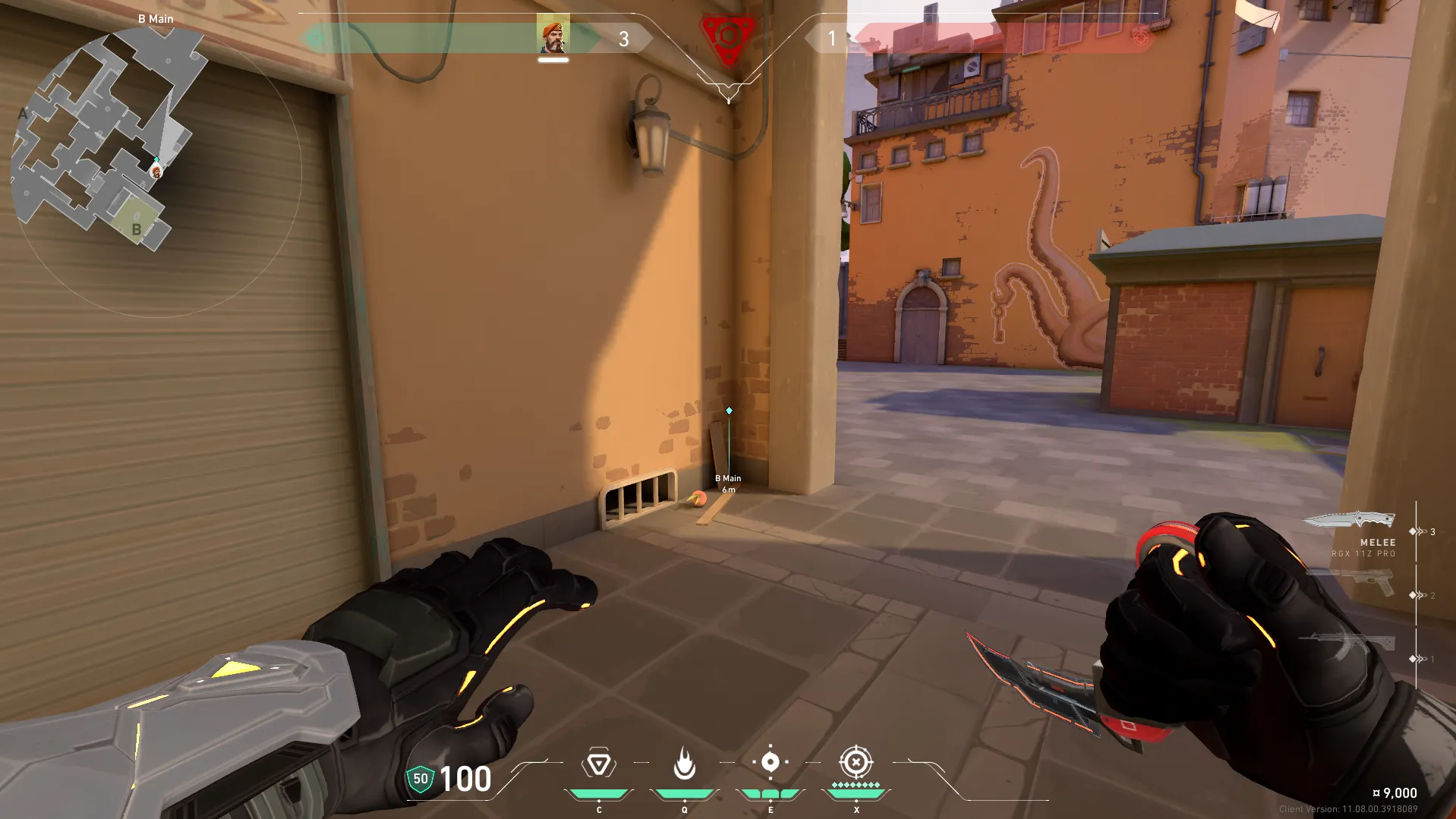 Brimstone Incendiary on Ascent Attack Site B — step 1 of 3: Position — where to stand
