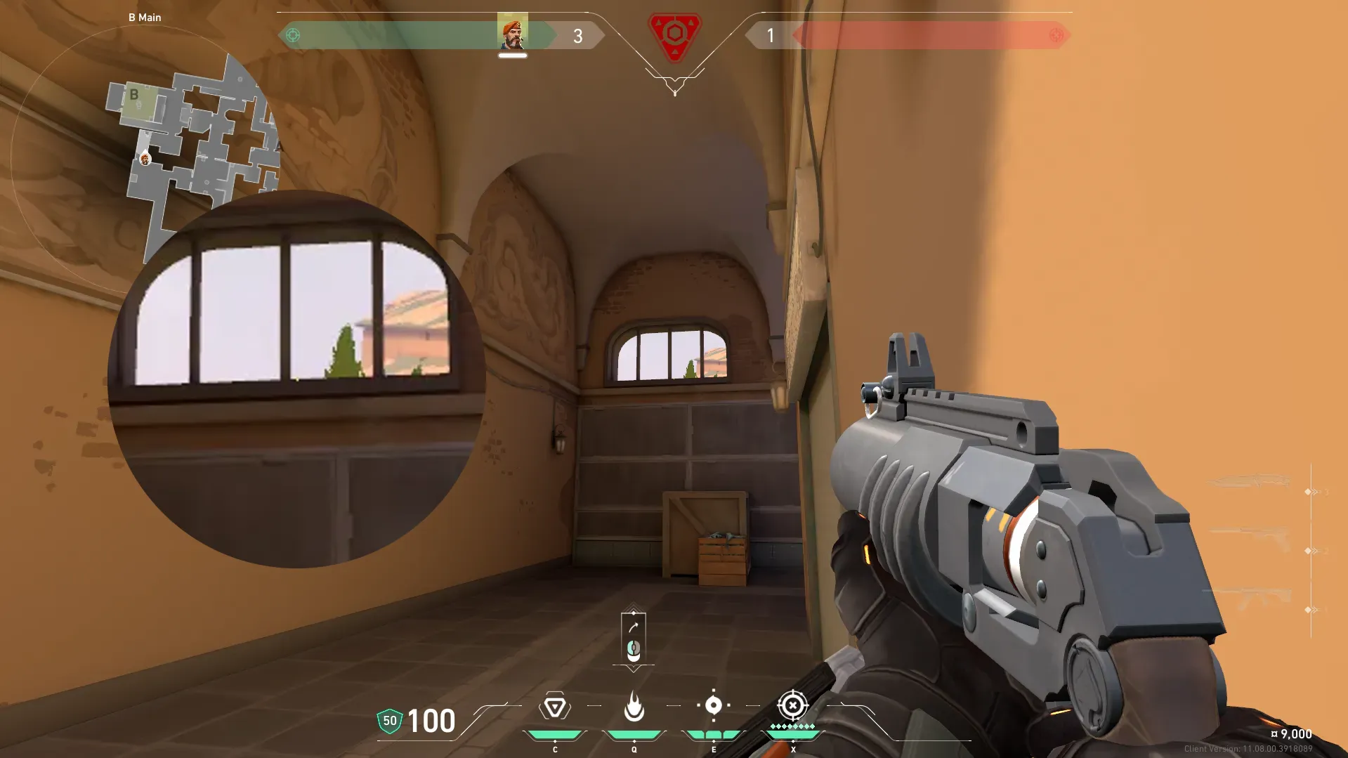 Brimstone Incendiary on Ascent Attack Site B — step 2 of 3: Aim — line up the shot