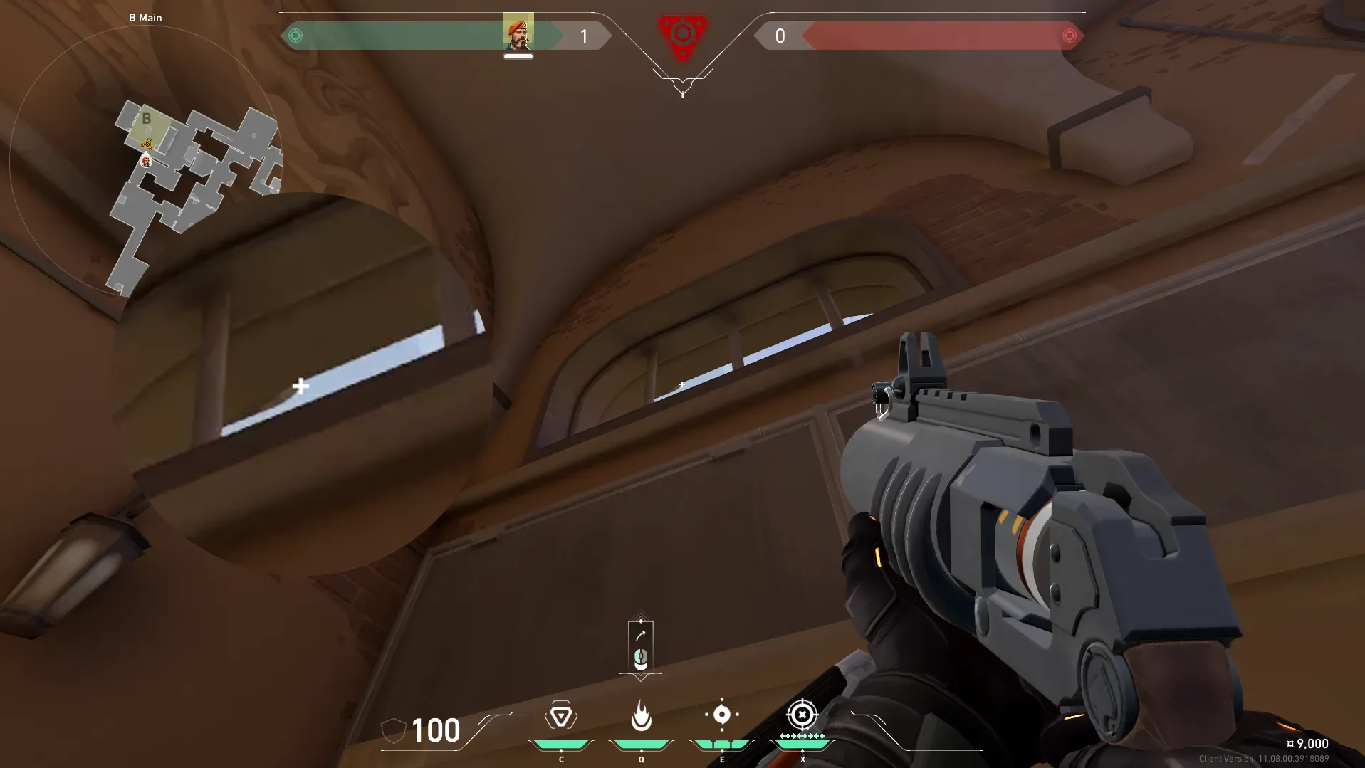 Brimstone Incendiary on Ascent Attack Site B — step 2 of 3: Aim — line up the shot