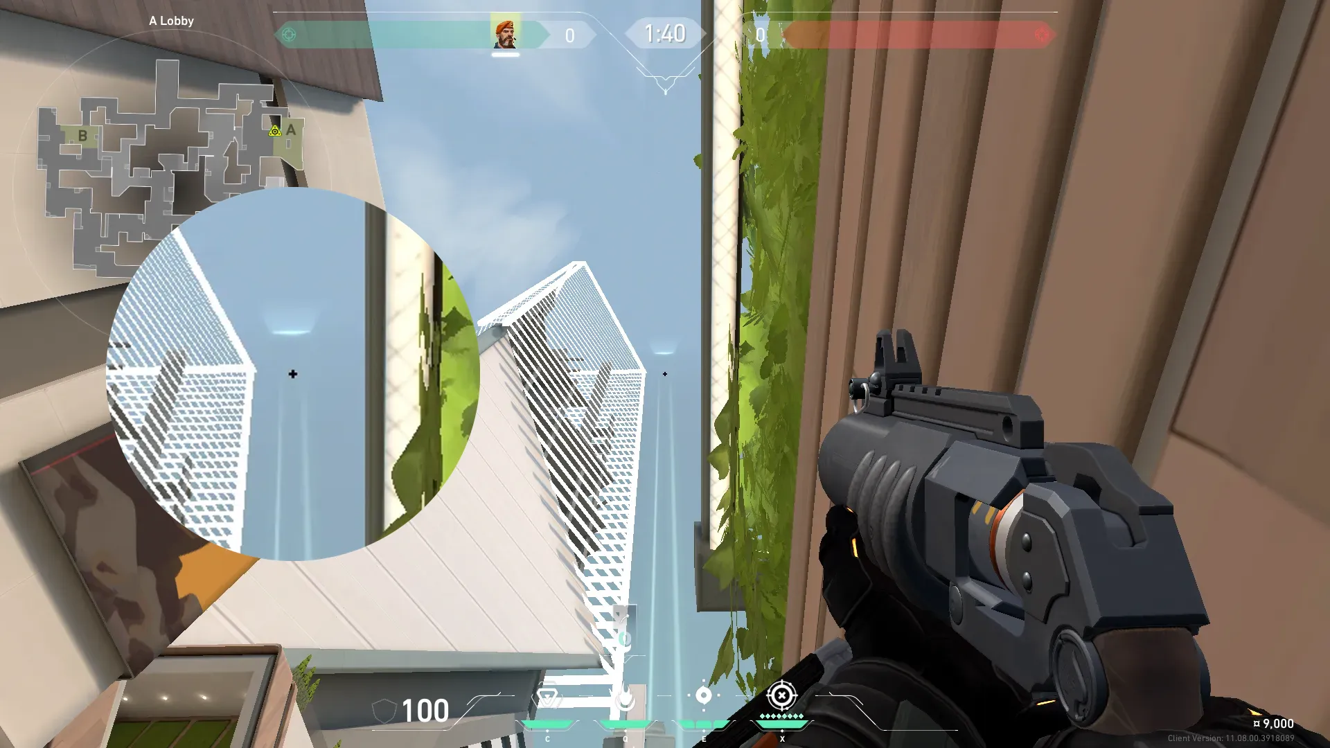 Brimstone Incendiary on Split Attack Site A — step 2 of 3: Aim — line up the shot