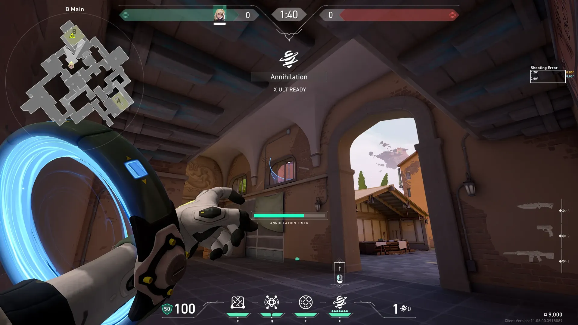 Deadlock Annihilation on Ascent Defense Site B — step 3 of 4: Aim — line up the shot