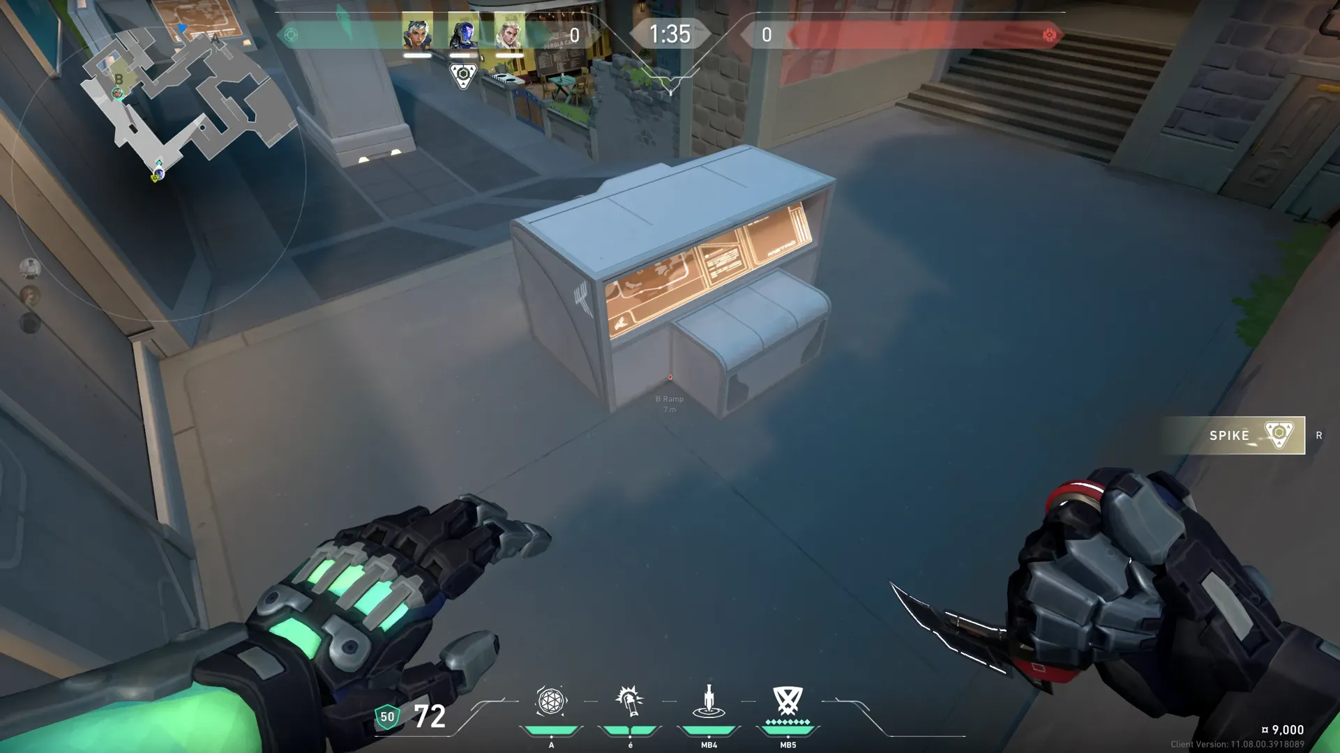 KAY/O Frag_Ment on Pearl Attack Site B — step 1 of 3: Position — where to stand