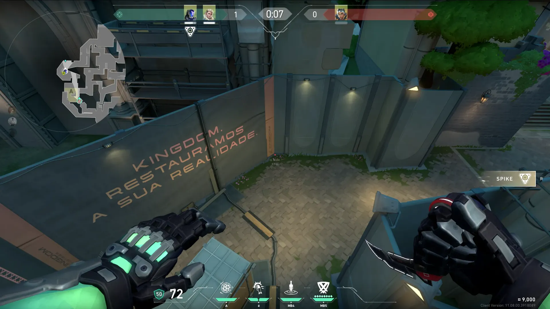 KAY/O Frag_Ment on Pearl Attack Site A — step 1 of 3: Position — where to stand