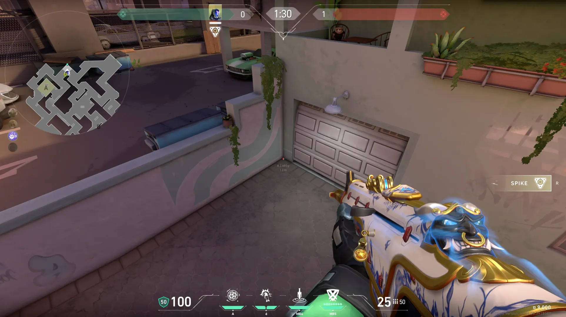 KAY/O Frag_Ment on Sunset Attack Site A — step 1 of 3: Position — where to stand