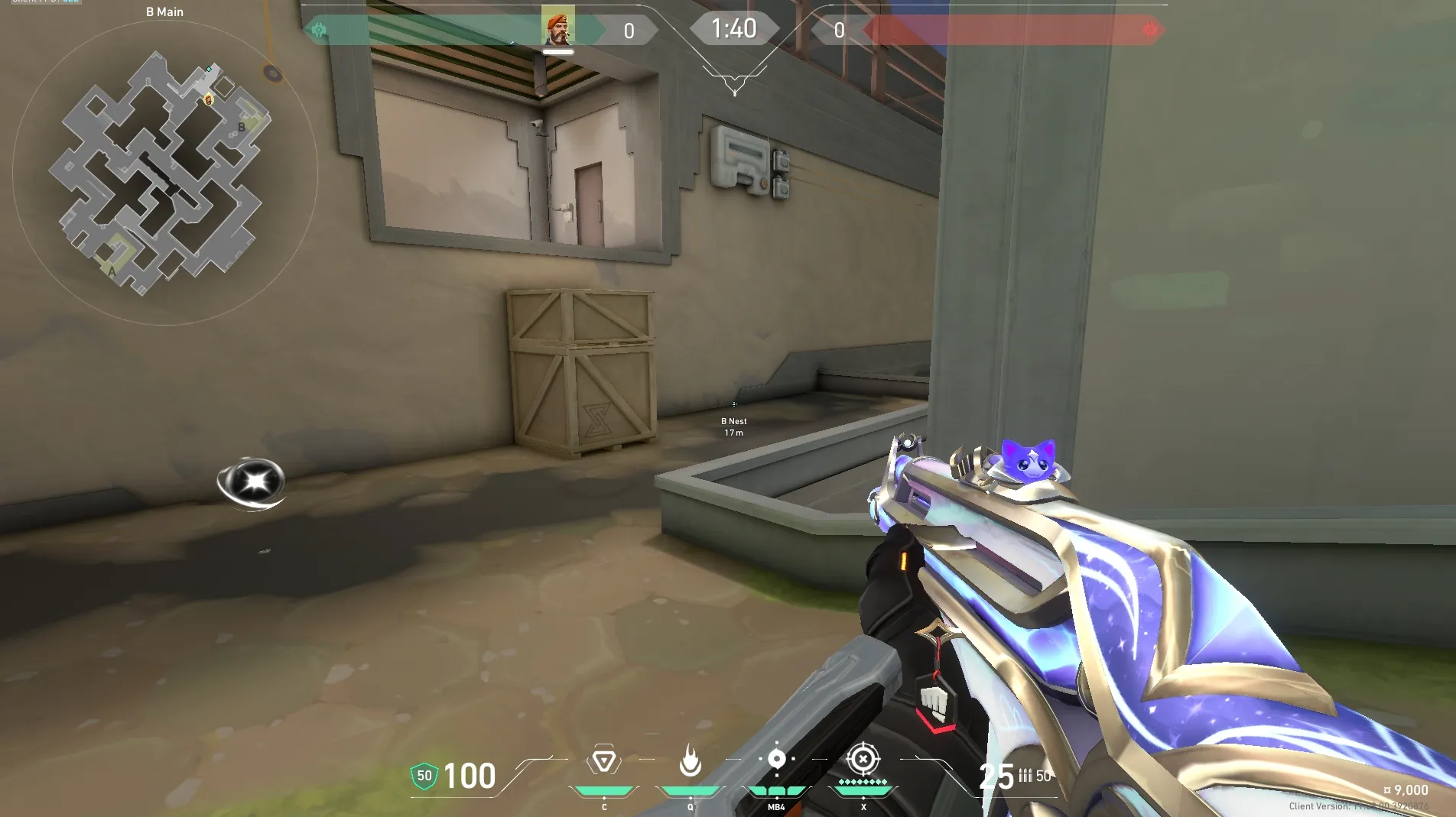 Brimstone Incendiary on Abyss Attack Site B — step 1 of 6: Position — where to stand