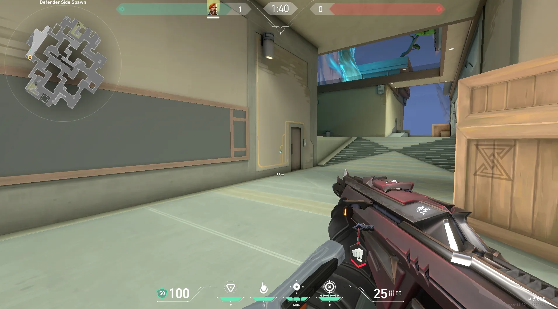Brimstone Incendiary on Abyss Defense Site B — step 1 of 5: Position — where to stand