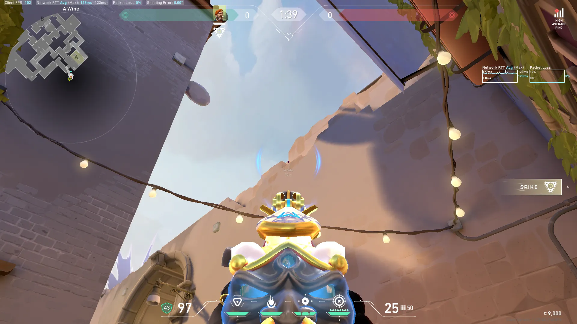 Brimstone Incendiary on Ascent Attack Site A — step 3 of 4: Aim — line up the shot