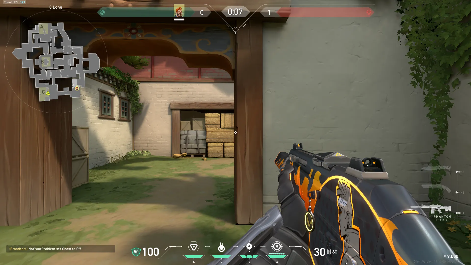Brimstone Incendiary on Haven Attack Site C — step 1 of 3: Position — where to stand