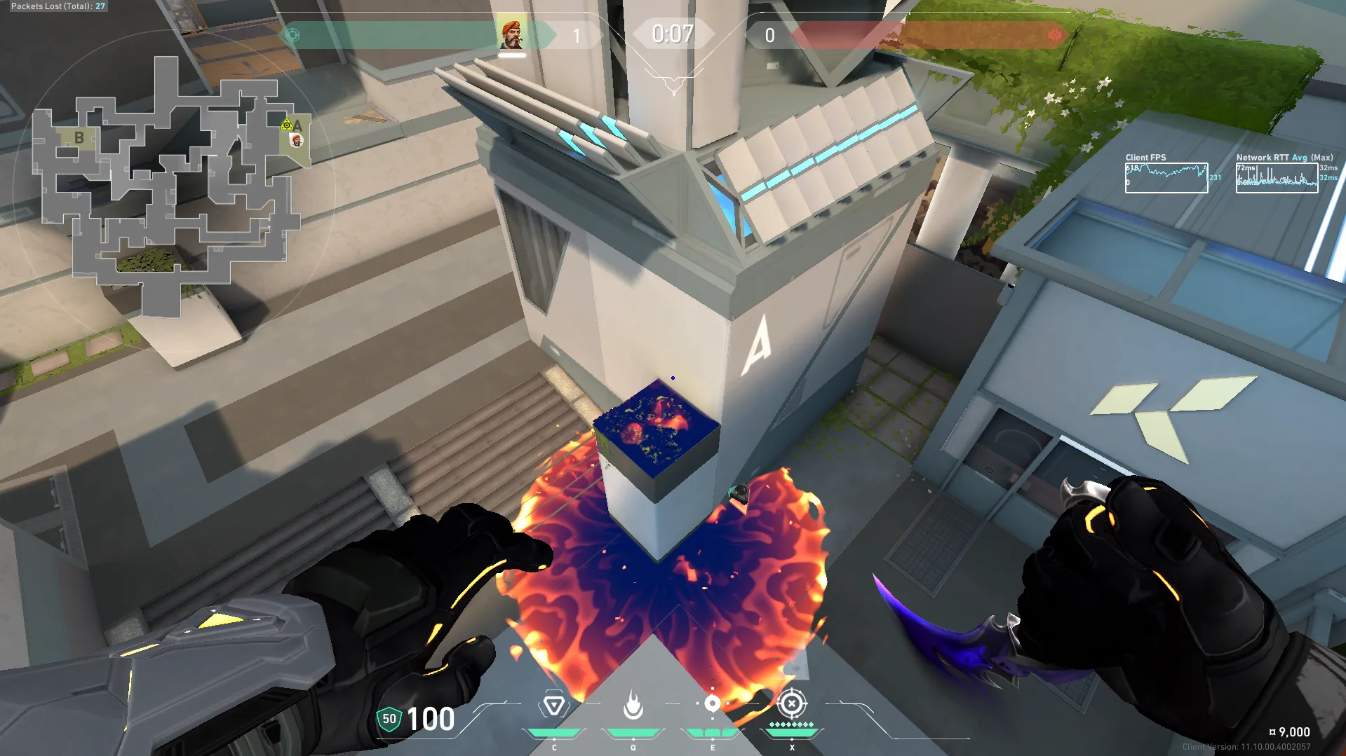 Brimstone Incendiary on Split Attack Site A — step 3 of 3: Result