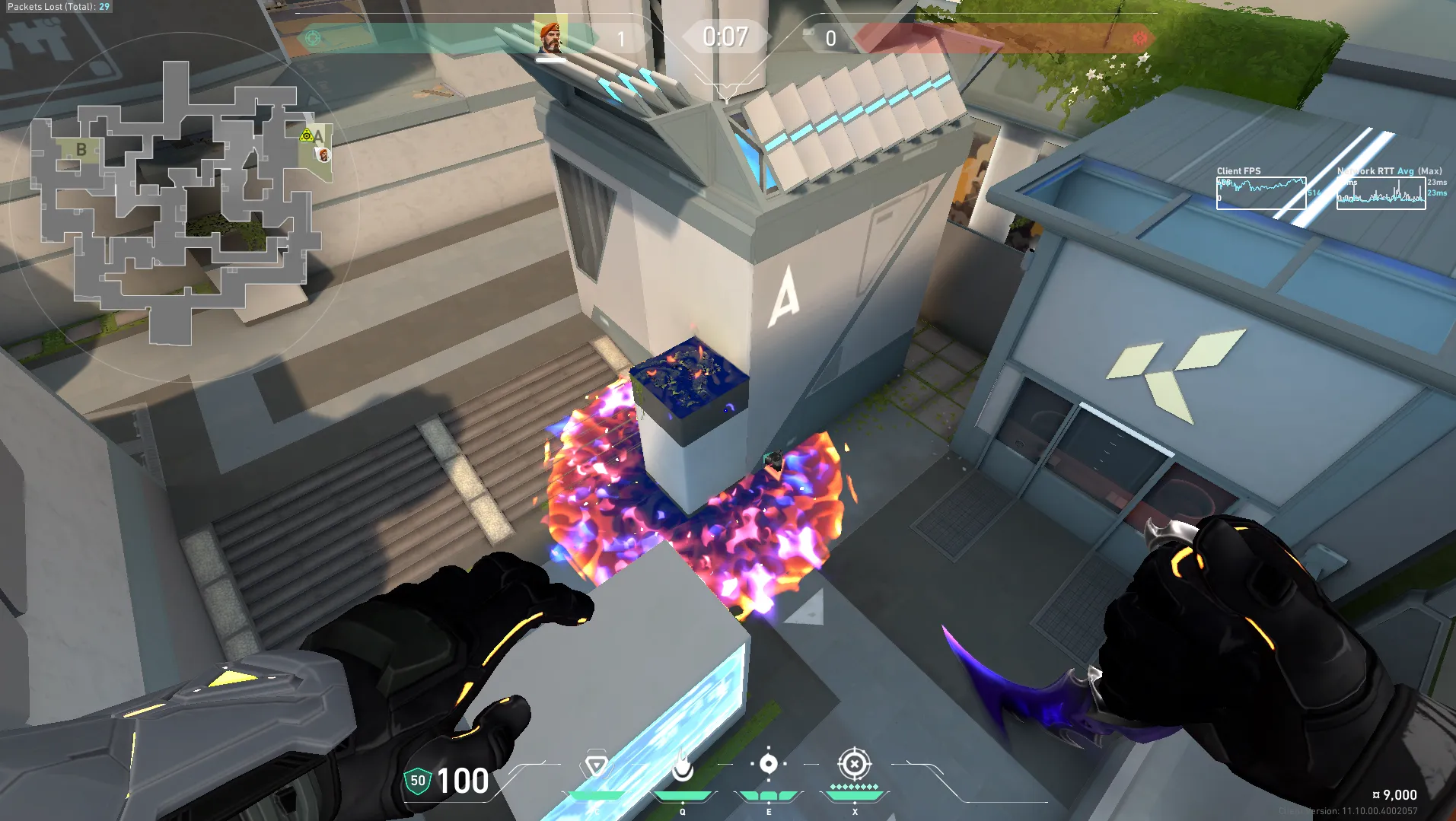 Brimstone Incendiary on Split Attack Site A — step 4 of 4: Result