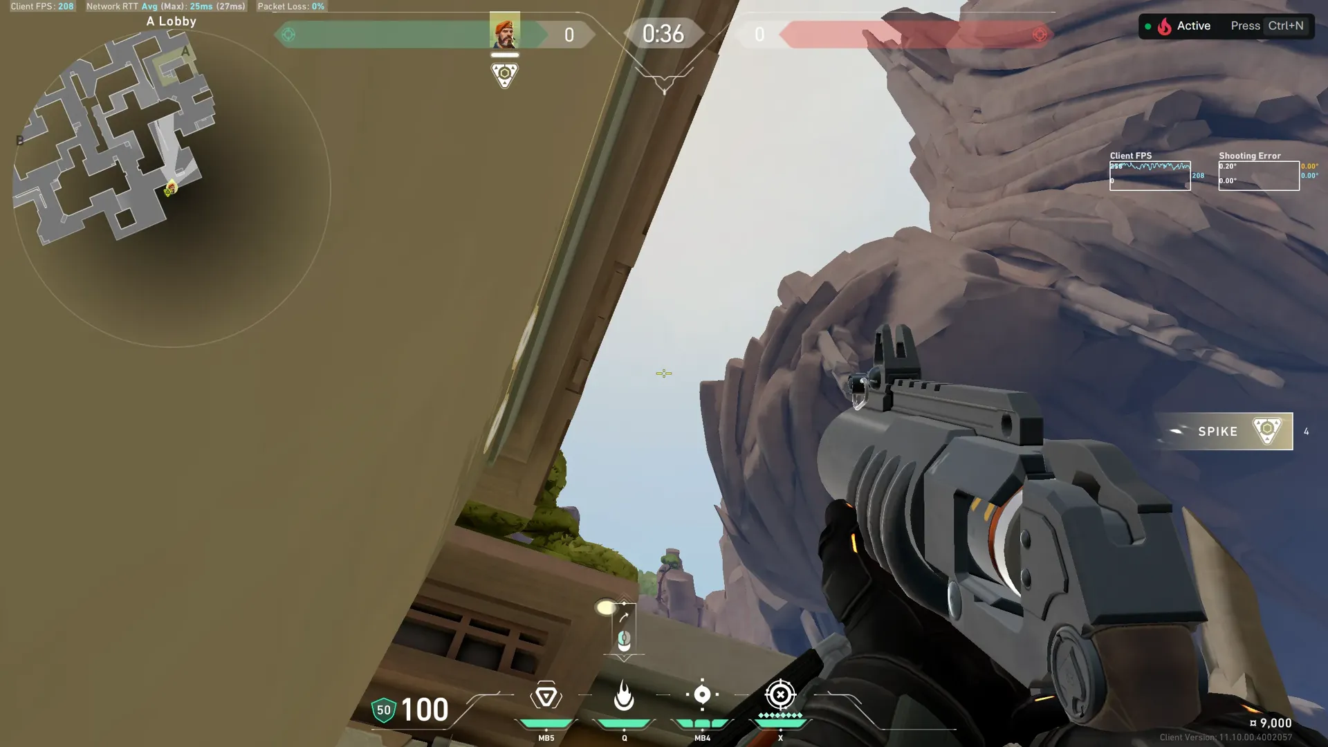Brimstone Incendiary on Abyss Attack Site A — step 2 of 3: Aim — line up the shot