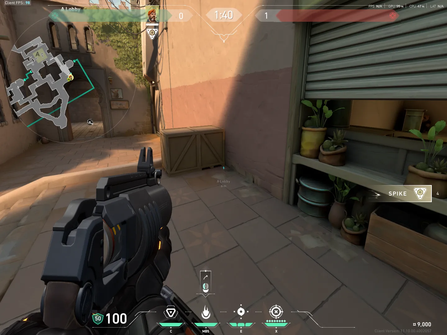 Brimstone Incendiary on Bind Attack Site A — step 1 of 4: Position — where to stand