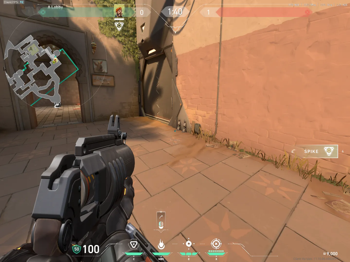 Brimstone Incendiary on Bind Attack Site A — step 1 of 5: Position — where to stand