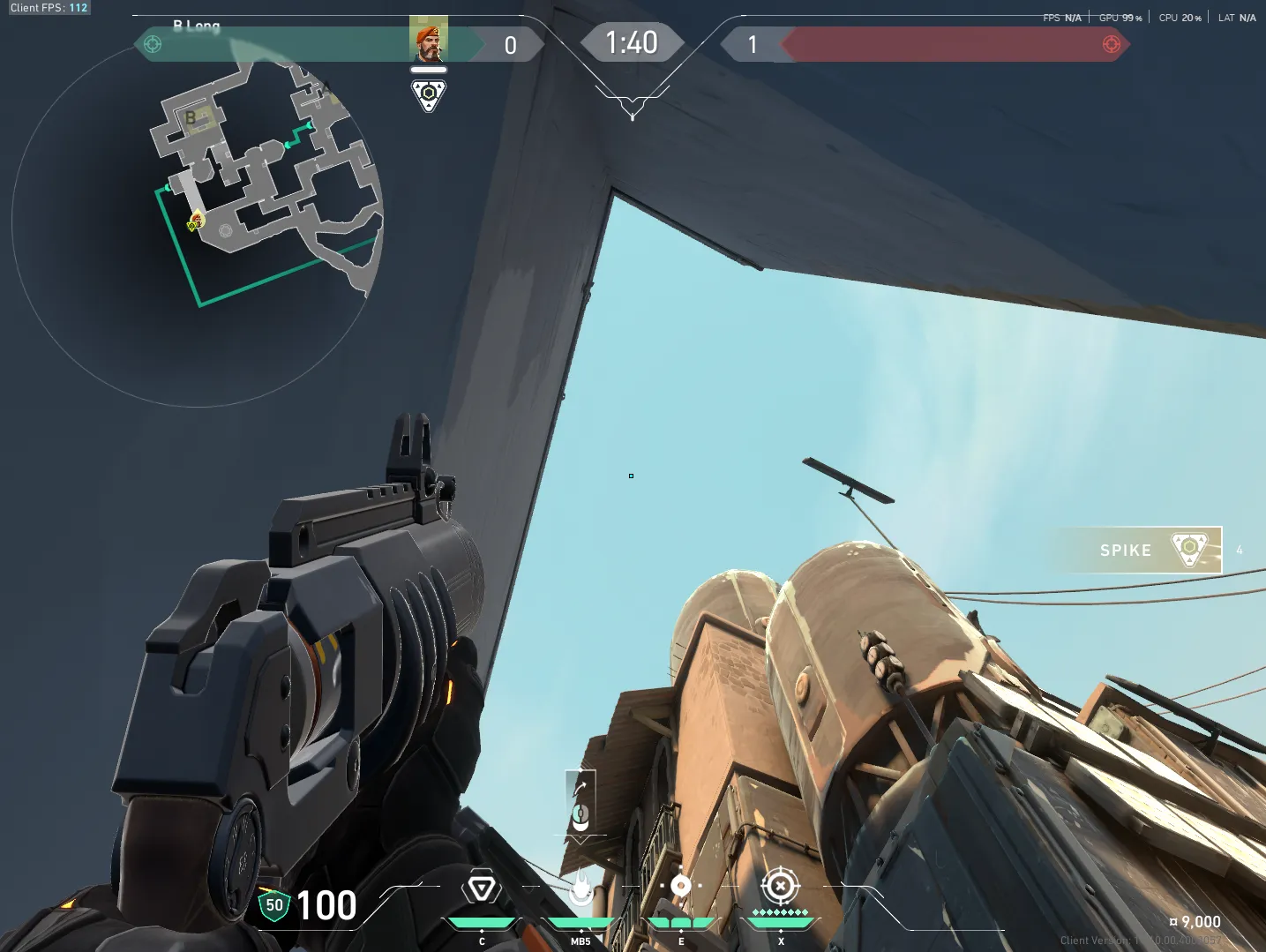 Brimstone Incendiary on Bind Attack Site B — step 2 of 3: Aim — line up the shot