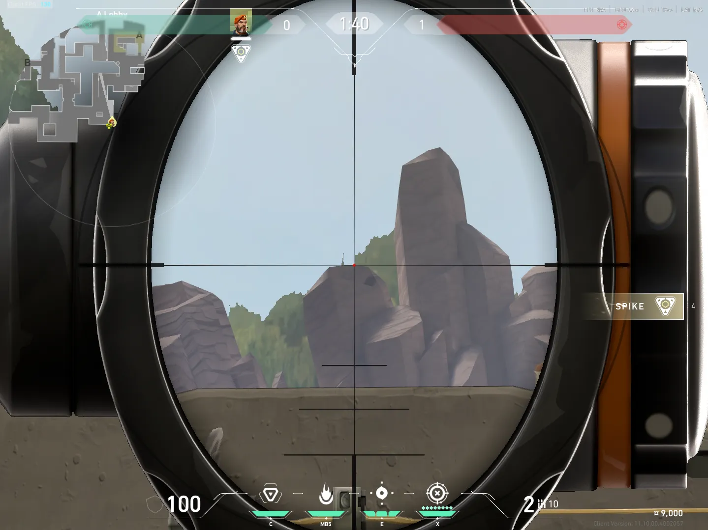 Brimstone Incendiary on Abyss Attack Site A — step 2 of 4: Aim — line up the shot