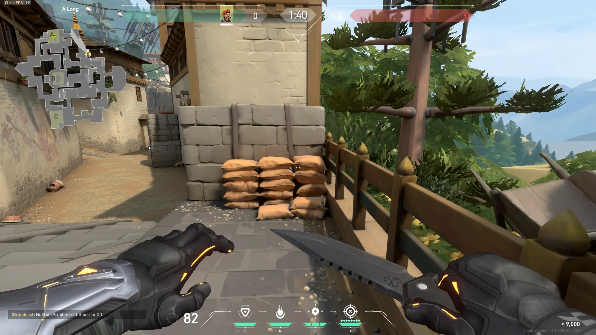 Brimstone Incendiary on Haven Attack Site A — step 1 of 3: Position — where to stand