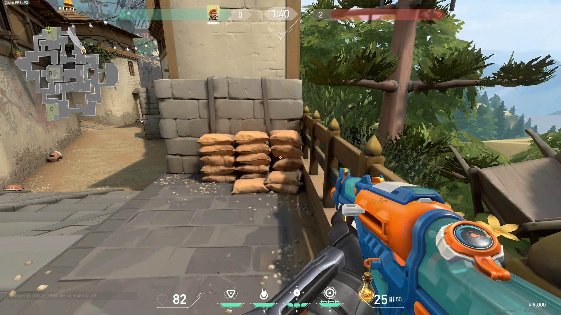 Brimstone Incendiary on Haven Attack Site A — step 1 of 3: Position — where to stand