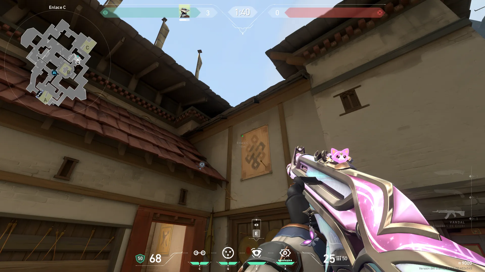 Cypher Cyber Cage on Haven Defense Site C — step 2 of 3: Aim — line up the shot