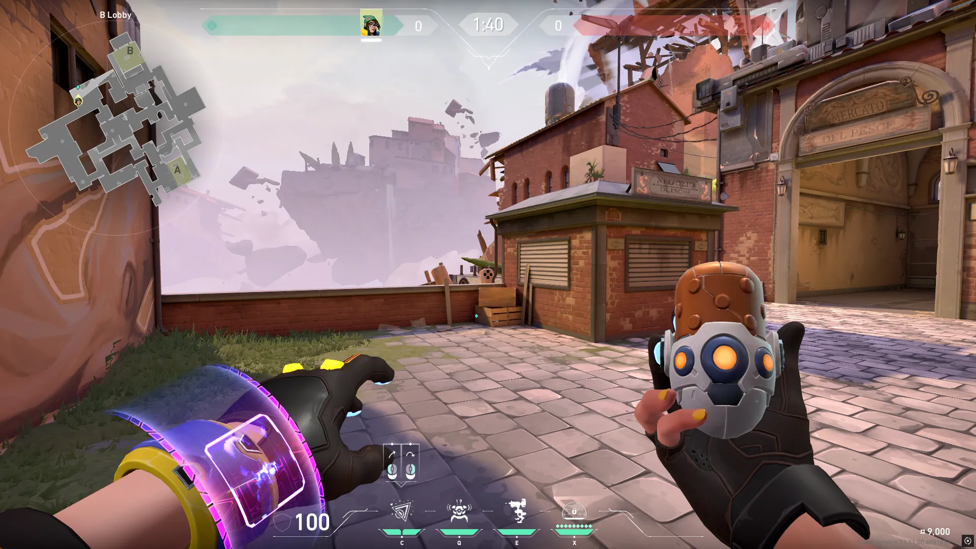 Killjoy Nanoswarm on Ascent Attack Site B — step 1 of 3: Position — where to stand