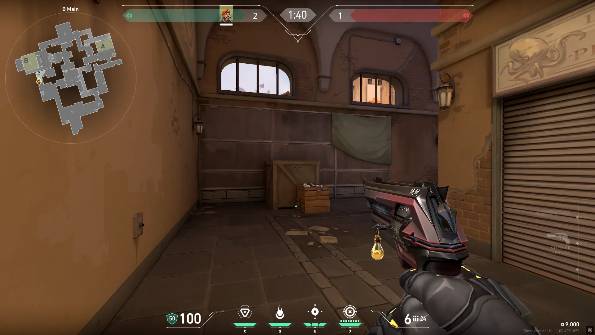 Brimstone Incendiary on Ascent Attack Site B — step 1 of 3: Position — where to stand
