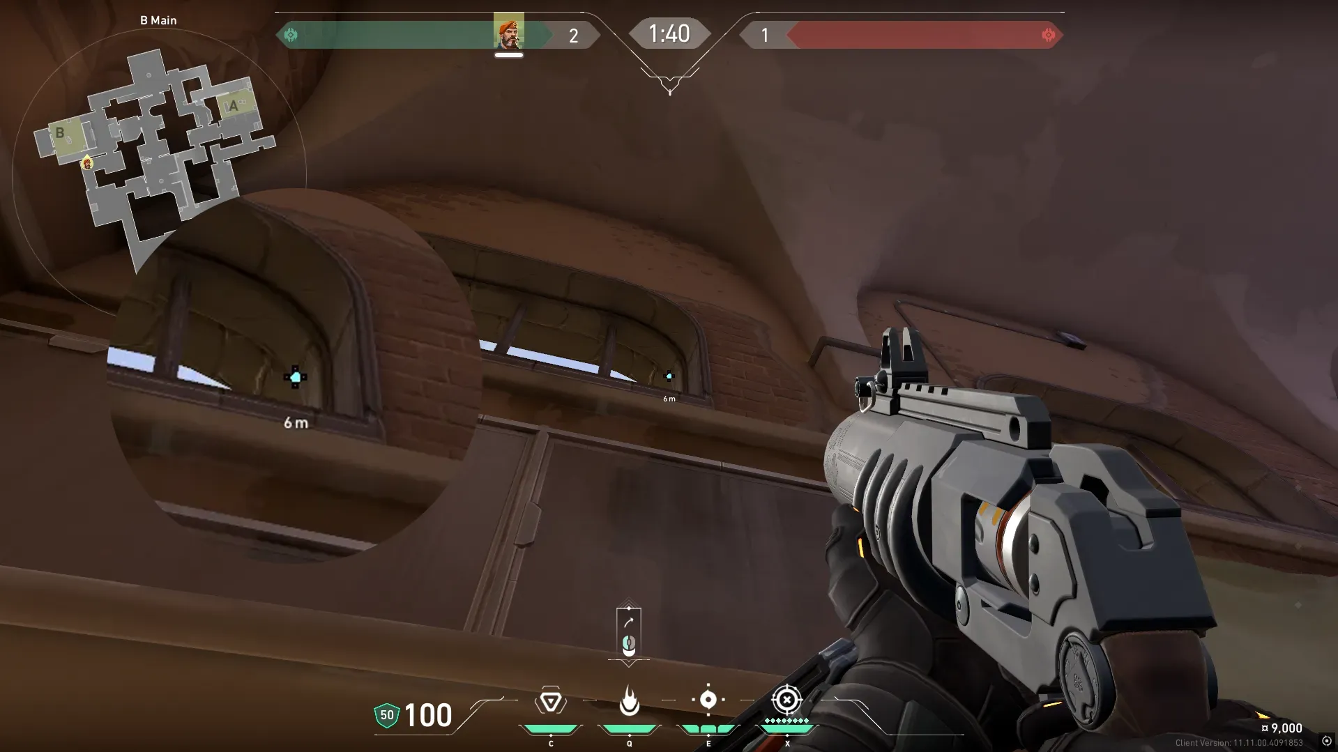 Brimstone Incendiary on Ascent Attack Site B — step 2 of 3: Aim — line up the shot