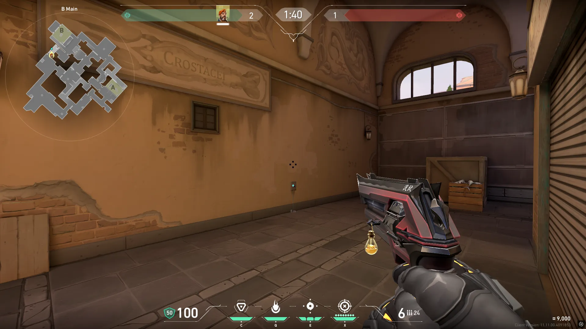 Brimstone Incendiary on Ascent Attack Site B — step 1 of 3: Position — where to stand